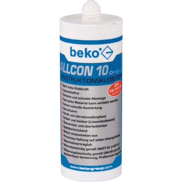 Beko Konstruktionskleber Allcon 10 ® beige EN 204: D4 150 ml