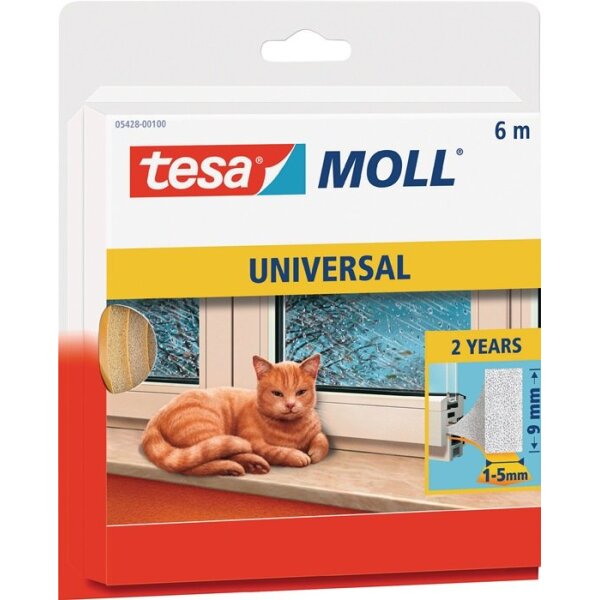 Tesa Fenster-/Türmoll tesamoll® 5428 B9mmxH6mmxL6m