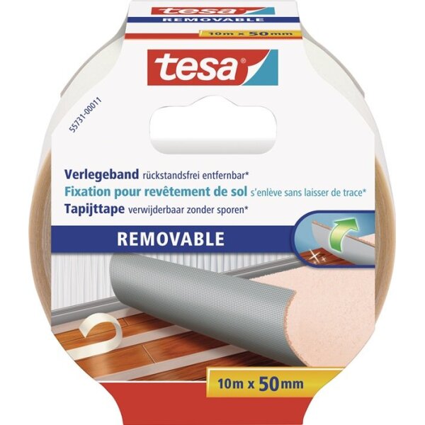 Tesa Doppelseitiges Verlegeband 55731 Länge 10 m Breite 50 mm Rolle