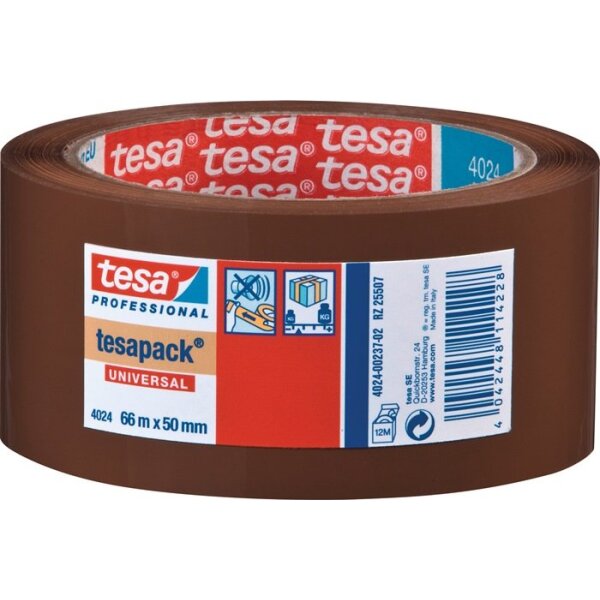 Tesa Verpackungsklebeband PP tesapack® 4024 chamois Länge 66 m Breite 50 mm Rolle