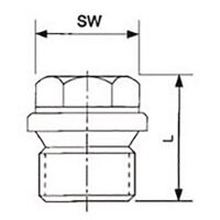 Springer Verschlussschraube DIN 910 ISO 228-1 NPS=1/4 ″ 331, Außengewinde L 21 mm