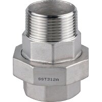 Springer Verschraubung EN 10226-1 NPS=1/2 ″ 312A, konisch dichtend L 53 mm L1=14 mm L2=15 mm