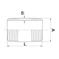 Rohrdoppelnippel EN 10226-1 NPS 1/2 Zoll 60mm SPRINGER