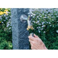 Geka Übergangsstück GEKA plus Messing verchromt Klaue und Steckbuchse