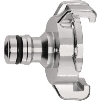 Geka Übergangsstück GEKA plus Messing verchromt Klaue und Stecker