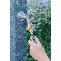 Geka Übergangsstück GEKA plus Messing verchromt Klaue und Stecker