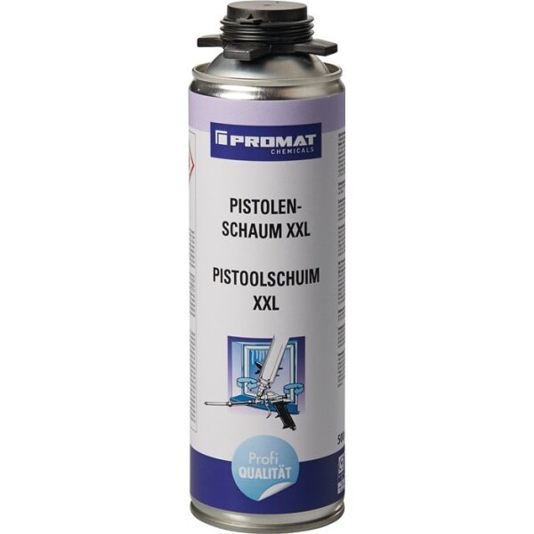 Promat chemicals 1K-Pistolenschaum XXL 500 ml B2 grau ohne Einweghandschuhe Dose