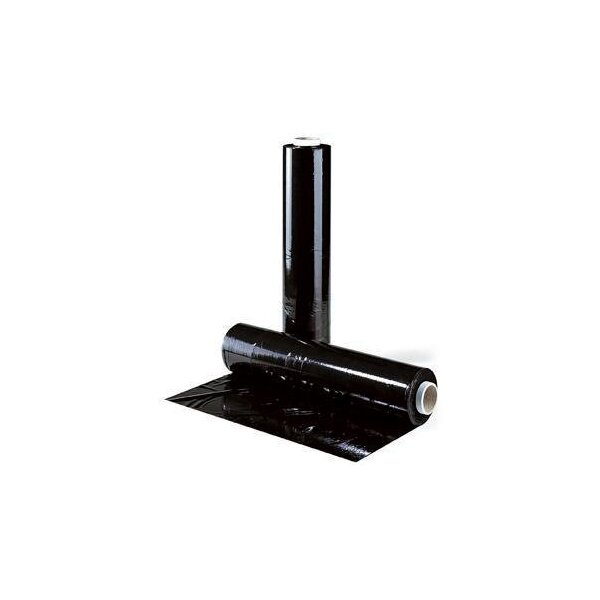 Transpak Handstretchfolie Breite 500mm Länge 300m schwarz blickdicht Stärke 23µ