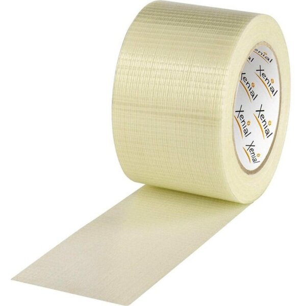 Xenial Filamentklebeband m.Längs-/Querfaden Breite 75mm Länge 50m Stärke 125µ transparent