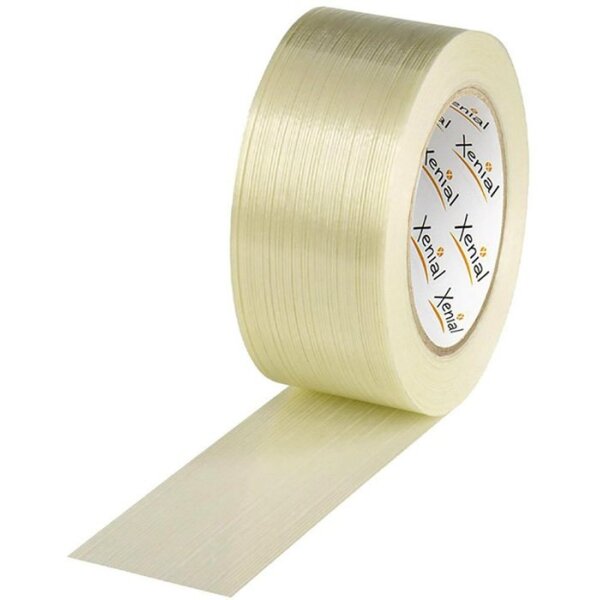 Xenial Filamentklebeband m.Längsfaden Breite 50mm Länge 50m Stärke 100µ transparent