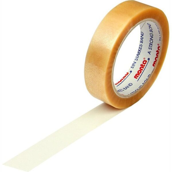 Transpak Klebeband monta 220 Breite 25mm Länge 66m Stärke 54µ PVC transparent leise