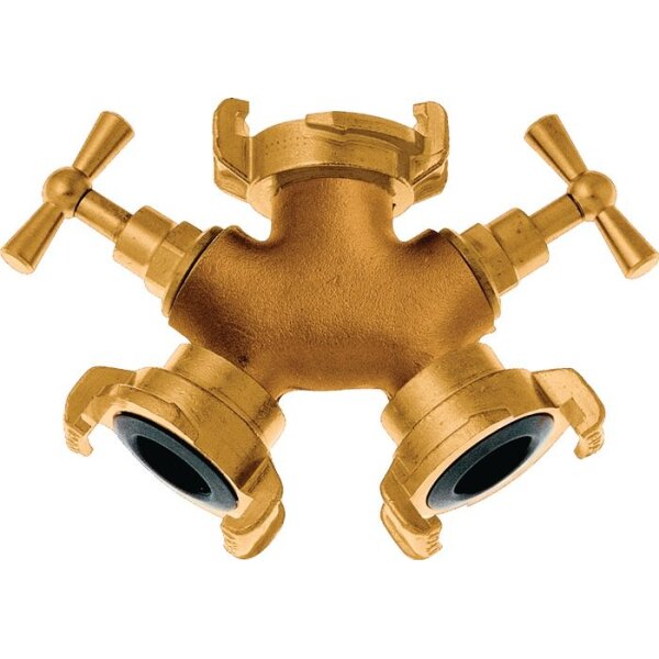 Geka Zweiwegeventil GEKA plus Messing Schlauchgröße 9,5-38 mm