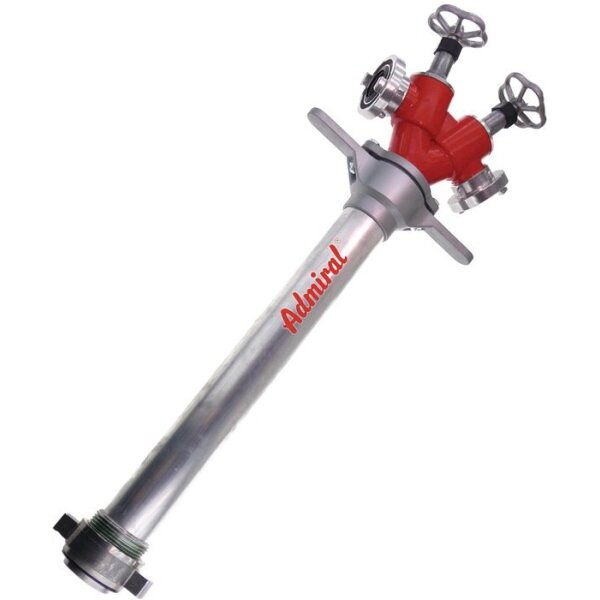 Admiral Hydrantenstandrohr STORZ Aluminium DN 80 2 x C-Abgang, 2 Ventile