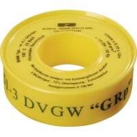 Ulith PTFE Dichtband GRp L12 m B12 mm D0,1 mm gelb 100...
