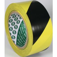 Bodenmarkierungsband F33 PVC schwarz/gelb L&auml;nge 33 m, Breite 50 mm Rolle IKS