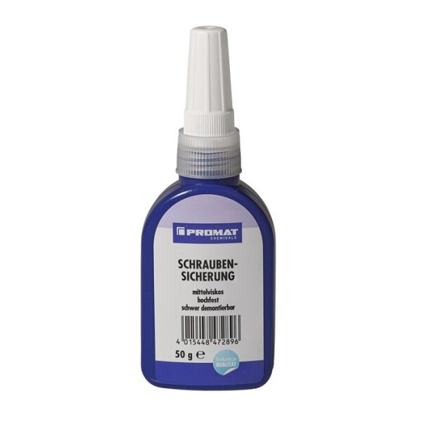 Promat chemicals Schraubensicherung 50 g hochfest mittelviskos grün Flasche