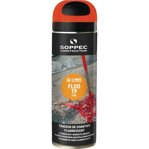 Soppec Baustellenmarkierspray FLUO TP neonorange 500 ml Spraydose