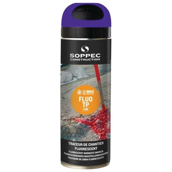 Soppec Baustellenmarkierspray FLUO TP neonblau 500 ml Spraydose