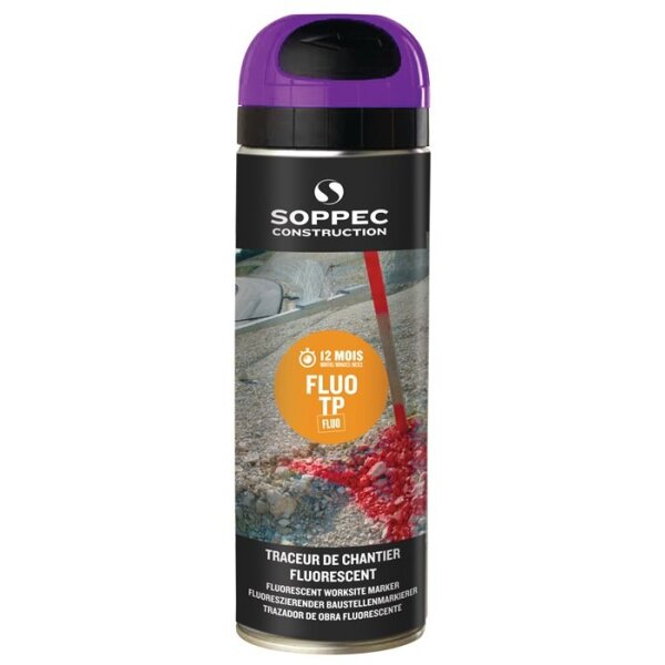 Soppec Baustellenmarkierspray FLUO TP neonviolett 500 ml Spraydose