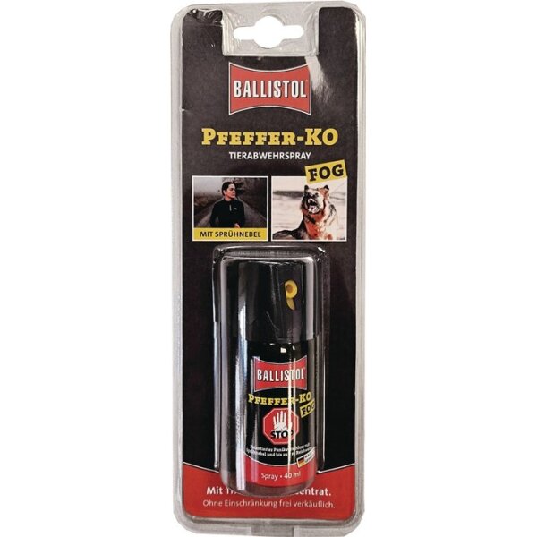 Ballistol Tierabwehrspray PFEFFER-KO FOG 40 ml mit Gürtelclip Spraydose