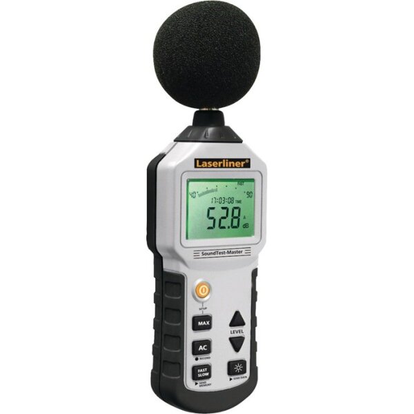 Laserliner Geräuschpegel-Messgerät SoundTest Master mit intergriertem Langzeitspeicher 6 x Type AAA Alkali 350 g