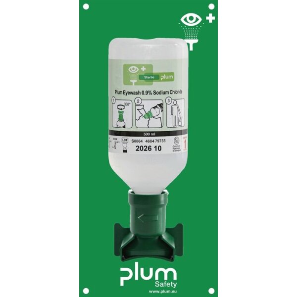 Plum Augenspülstation 0,5 l HxBxTca. Haltbarkeit 3 Jahre(ungeöffnete Flasche)