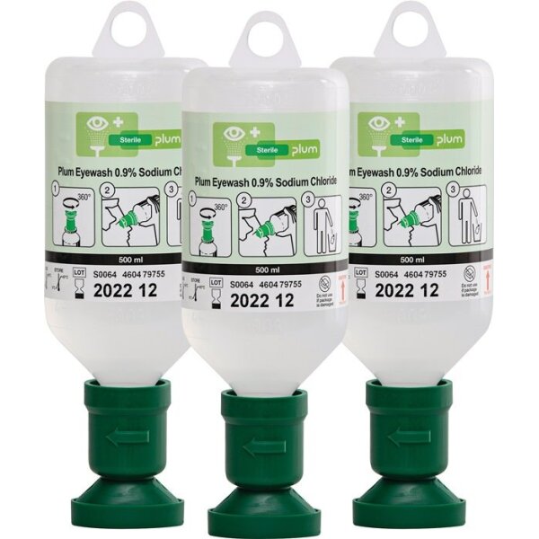 Plum Augenspülflasche 0,5 l 3 Jahre (ungeöffnete Flasche) DIN EN15154-4