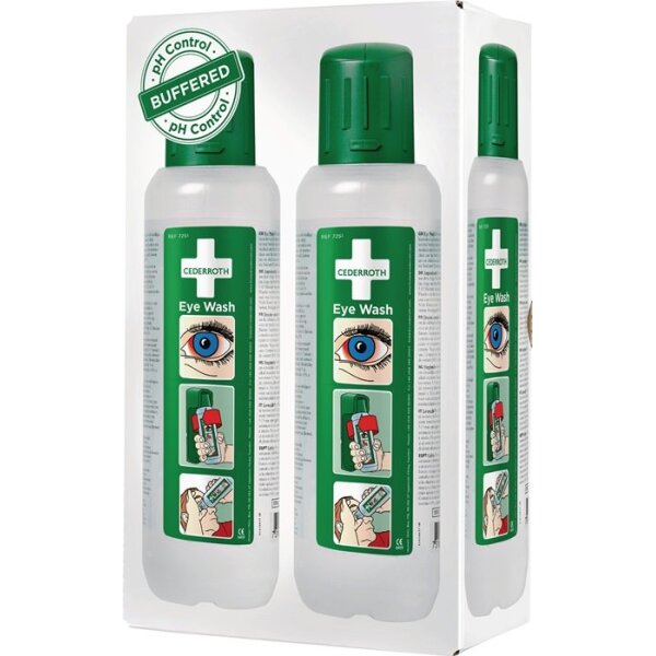 Cederroth Augenspülflasche 2 x 0,5 l DIN EN15154-4