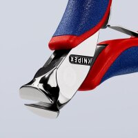 Knipex Elektronik-Vornschneider Länge 120 mm Form 3 Facette ja, kleine spiegelpoliert Mehrkomponenten-Hüllen