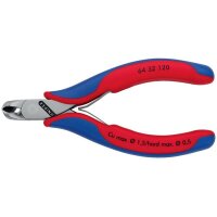Knipex Elektronik-Vornschneider Länge 120 mm Form 3 Facette ja, kleine spiegelpoliert Mehrkomponenten-Hüllen
