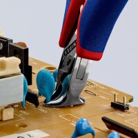 Knipex Elektronik-Vornschneider Länge 120 mm Form 3 Facette ja, kleine spiegelpoliert Mehrkomponenten-Hüllen