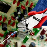 Knipex Elektronik-Vornschneider Länge 120 mm Form 3 Facette ja, kleine spiegelpoliert Mehrkomponenten-Hüllen