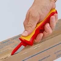 Knipex Kabelmesser Länge 190 mm Klingenlänge 50 mm Klingenrücken mit Kunststoffüberzug VDE 68 g Mehrkomponentengriff