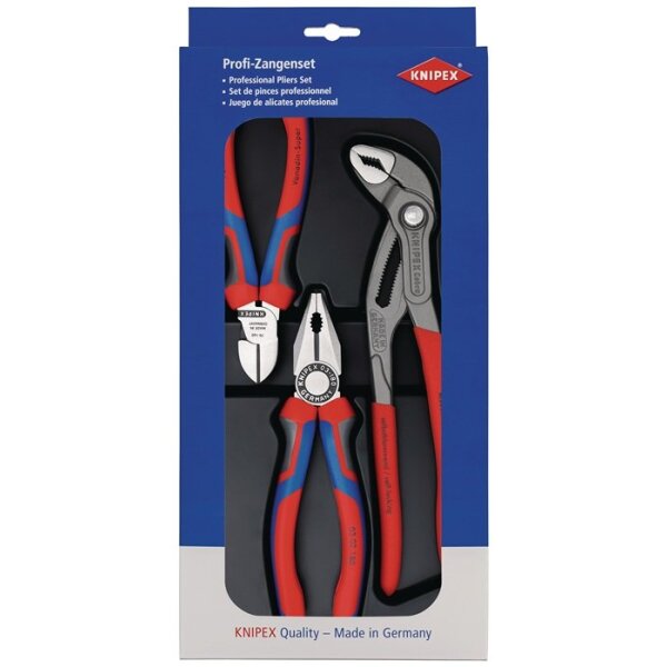 Knipex Zangensatz Bestseller-Paket Inhalt 3-teilig poliert Kunststoff-Tiefziehteil