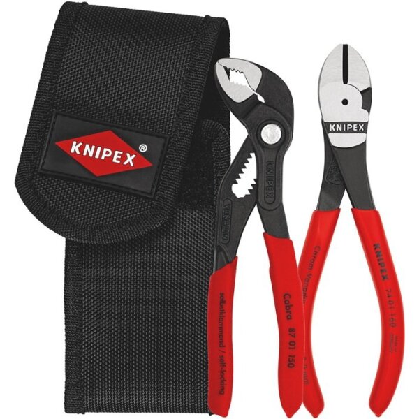 Knipex Zangensatz Minis Inhalt 2-teilig Gürteltasche 390 g