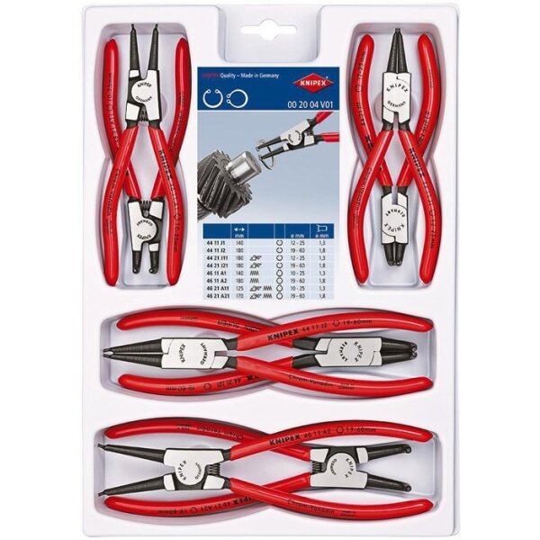 Knipex Sicherungsringzangensatz 8-teilig SB-Lochung 10 - 60 mm