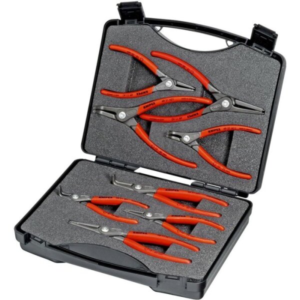 Knipex Präzisionssicherungsringzangensatz 8-teilig in Kunststoffkoffer 10 - 60 mm