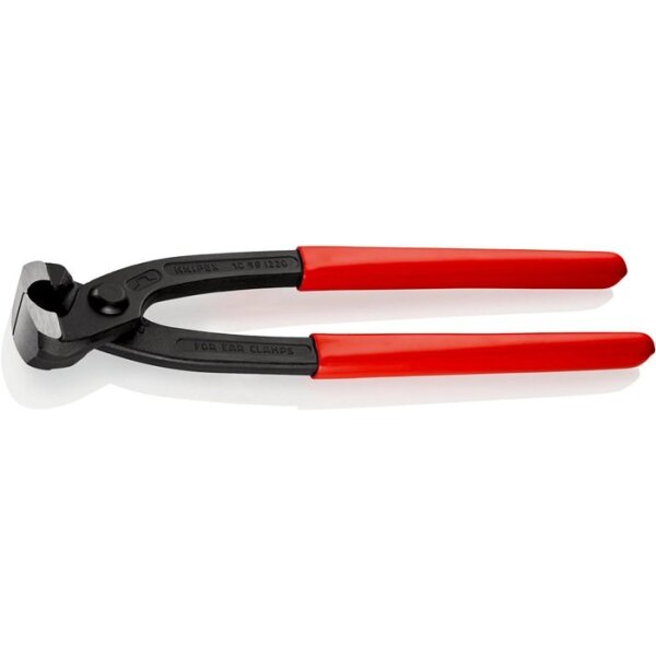 Knipex Ohrklemmenzange Gesamtlänge 220 mm Kopf schwarz atramentiert Kunststoff-Überzug