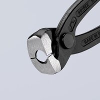 Knipex Ohrklemmenzange Gesamtlänge 220 mm Kopf schwarz atramentiert Kunststoff-Überzug seitliche Pressnase