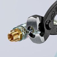 Knipex Ohrklemmenzange Gesamtlänge 220 mm Kopf schwarz atramentiert Kunststoff-Überzug seitliche Pressnase