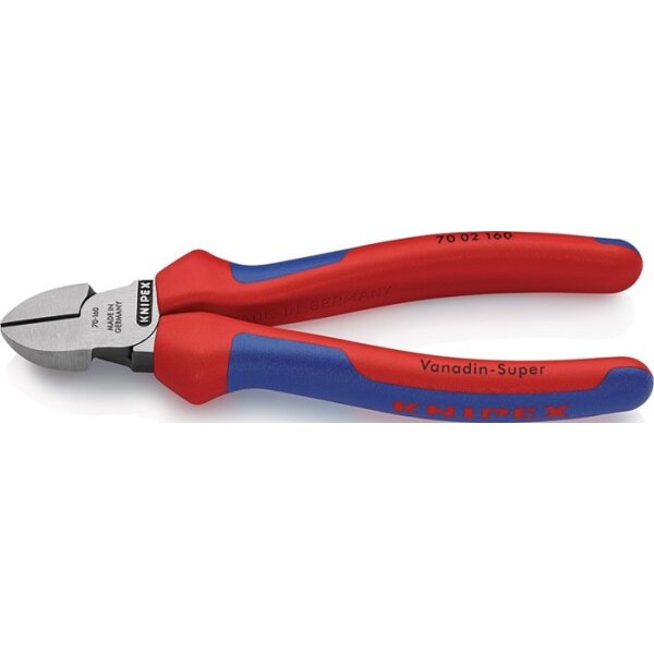 Knipex Seitenschneider Länge 160 mm Kopf poliert Comfort-Griff max. 2 mm