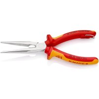 Knipex Flachrundzange Länge 200 mm gerade VDE mit...