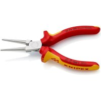 Knipex Langbeckzange Gesamtlänge 160 mm Form 3 Kopf verchromt lang, rund VDE Mehrkomponenten-Hüllen