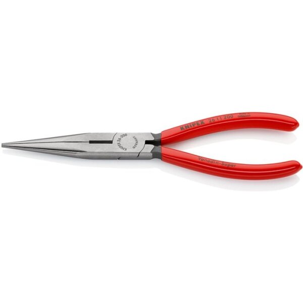 Knipex Flachrundzange Länge 200 mm poliert gerade Kunststoffüberzug