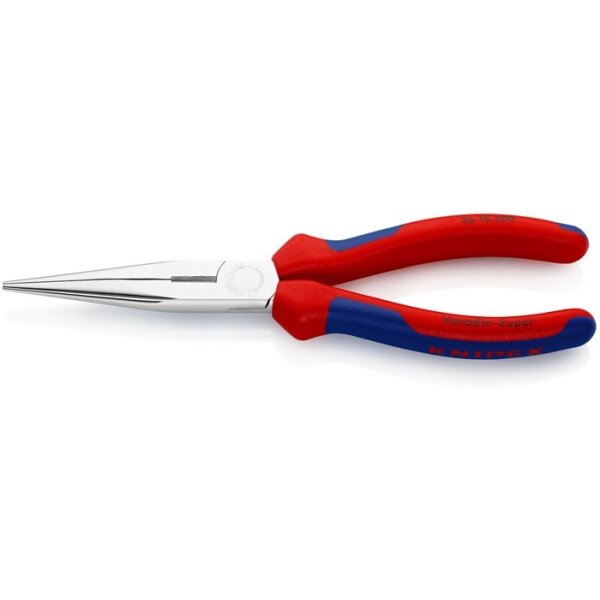 Knipex Flachrundzange Länge 200 mm verchromt gerade Mehrkomponenten-Hüllen
