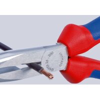 Knipex Flachrundzange Länge 200 mm poliert 40° gewinkelt Comfort-Griff