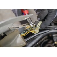 Knipex Flachrundzange Länge 200 mm verchromt 40° gewinkelt Comfort-Griff