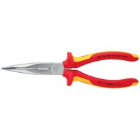 Knipex Flachrundzange Länge 200 mm 40° gewinkelt VDE Mehrkomponenten-Hüllen