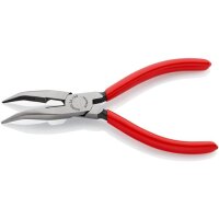 Knipex Flachrundzange Länge 160 mm flach/rund 40° gewinkelt poliert Kunststoffüberzug