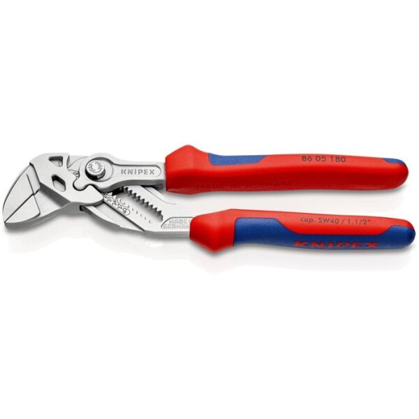 Knipex Zangenschlüssel Länge 180 mm Spannweite 40 mm verchromt Mehrkomponenten-Hüllen